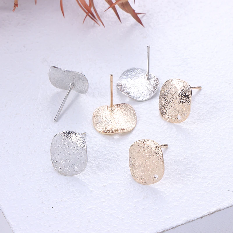 

10pcs 12mm Irregular Circle Earring Base Findings Zinco Alloy Earrings Make Accessory Eardrop DIY Jewelry Make