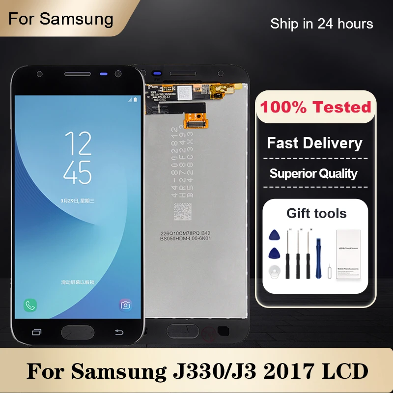 

1Pcs 5.0 Inch For Samsung Galaxy J330 Lcd J3 2017 Display With Touch Screen Panel Digitizer SM-J330F J330FN Assembly With Tools