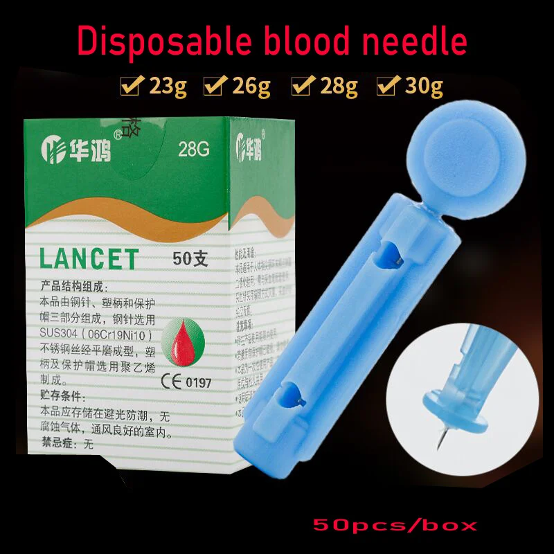 

Disposable Blood Needle + Pen Sterile Lancets Fleam Vent Drain Blood Lancet Dedicated 23/26/28/30g