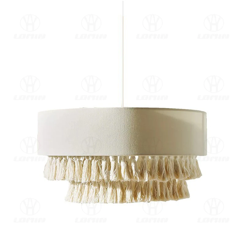 Lomin Wabi-sabi ветрозащитные богемные люстры из льняной веревки с кисточками