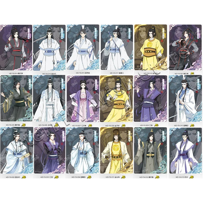 Оригинальные карты KAYOU MoDaoZuShi серии YX 001-018 персонажи аниме памятная коллекционная