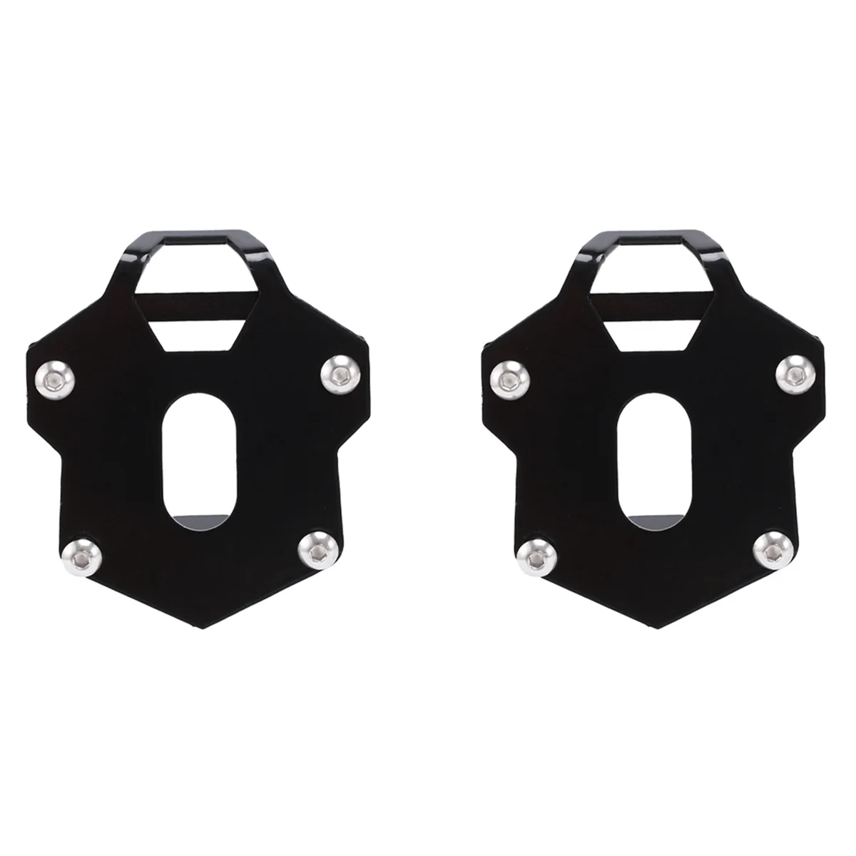 

2X Motorcycle Kickstand Sidestand Stand Extension Enlarger Pad for Royal Enfield Himalayan 2020 2021 2022(Black)