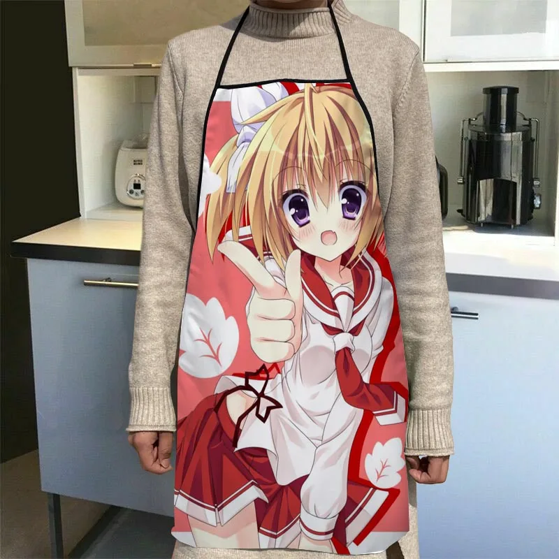 

Hidan No Aria Apron Kitchen Aprons For Women Oxford Fabric Cleaning Pinafore Home Cooking Accessories Apron 0918