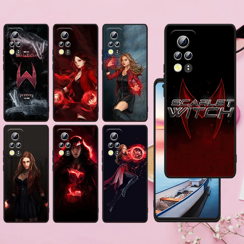 

Marvel Cute Scarlet Witch Phone Case For Huawei Honor X30 X20 X8 X7 60 50 SE Pro 10X 10i 10 Lite 9A 9C RU 9X 8X 8A Black Soft
