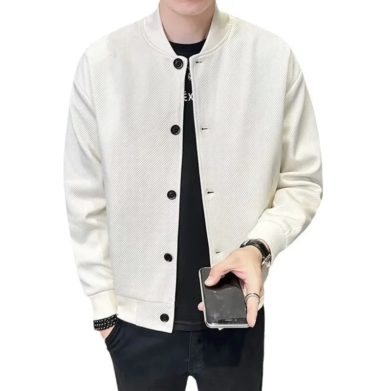 Модная высококачественная повседневная мужская бейсбольная куртка свободного
