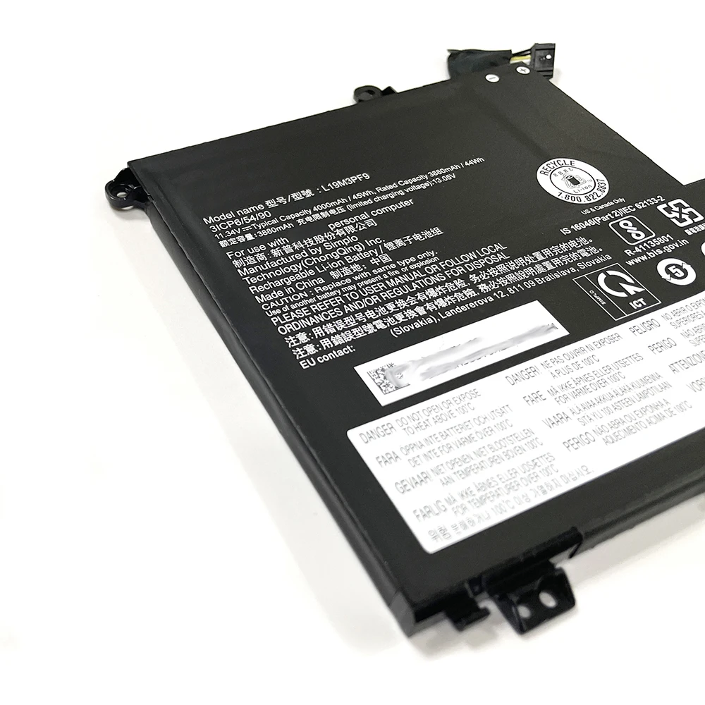 Аккумулятор L19M3PF9 для ноутбука Lenovo Thinkbook 14-IIL 14-IML 15-IIL 15-IML 20RW0045GE 11 34 в 44 Вт/ч 3880 мАч
