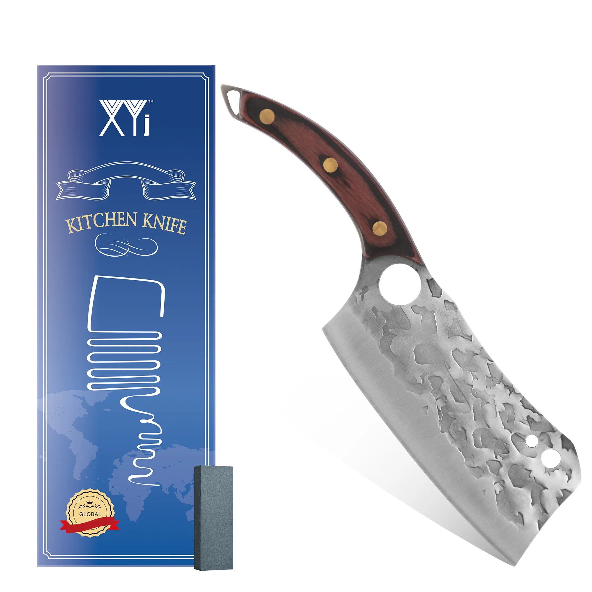 

Stainless Steel Kitchen Knife 7 Inch Wide Blade Butcher Knives Tool Meat Cleaver Vegetable Knife With Wood Handle Gift Knife New