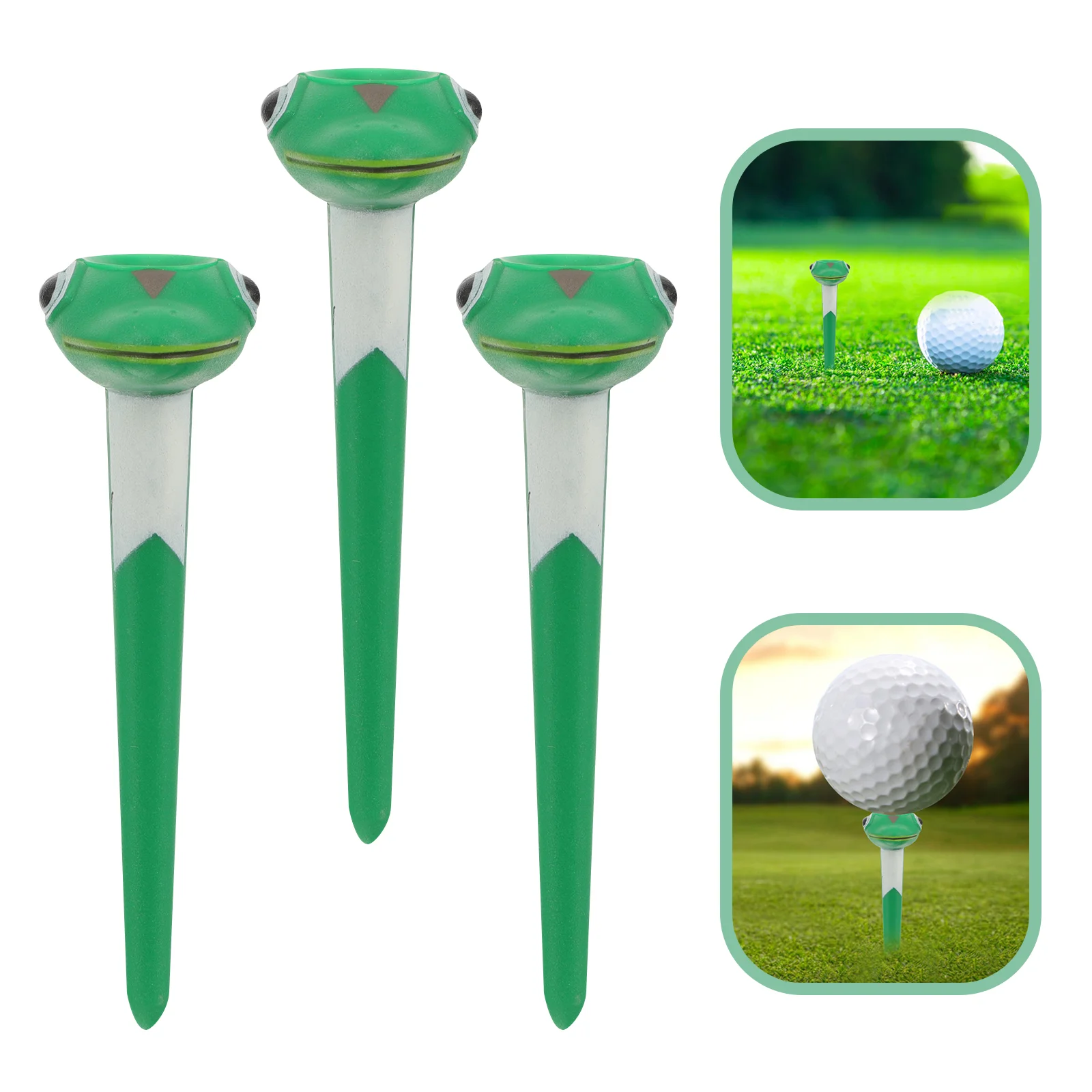 

6 Pcs Golfs Ball Stands Mat Tees Balls Professional Holders Plastic Flexible Pineapple