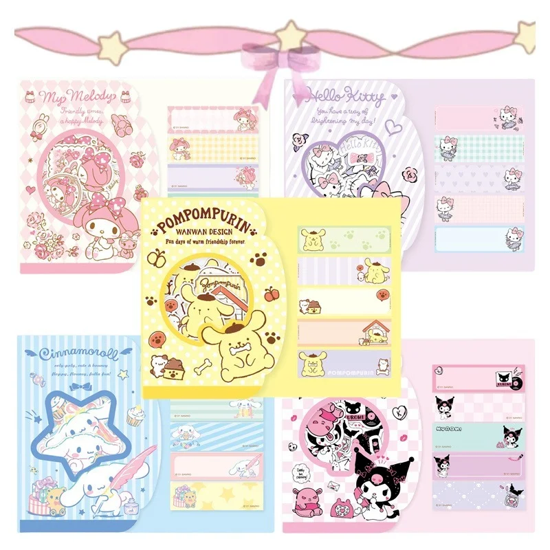 

Мультяшные креативные наклейки в упаковке, комбинированная бумага для заметок, аниме мелодия, Коричный курол, сделай сам, кавайная наклейка...