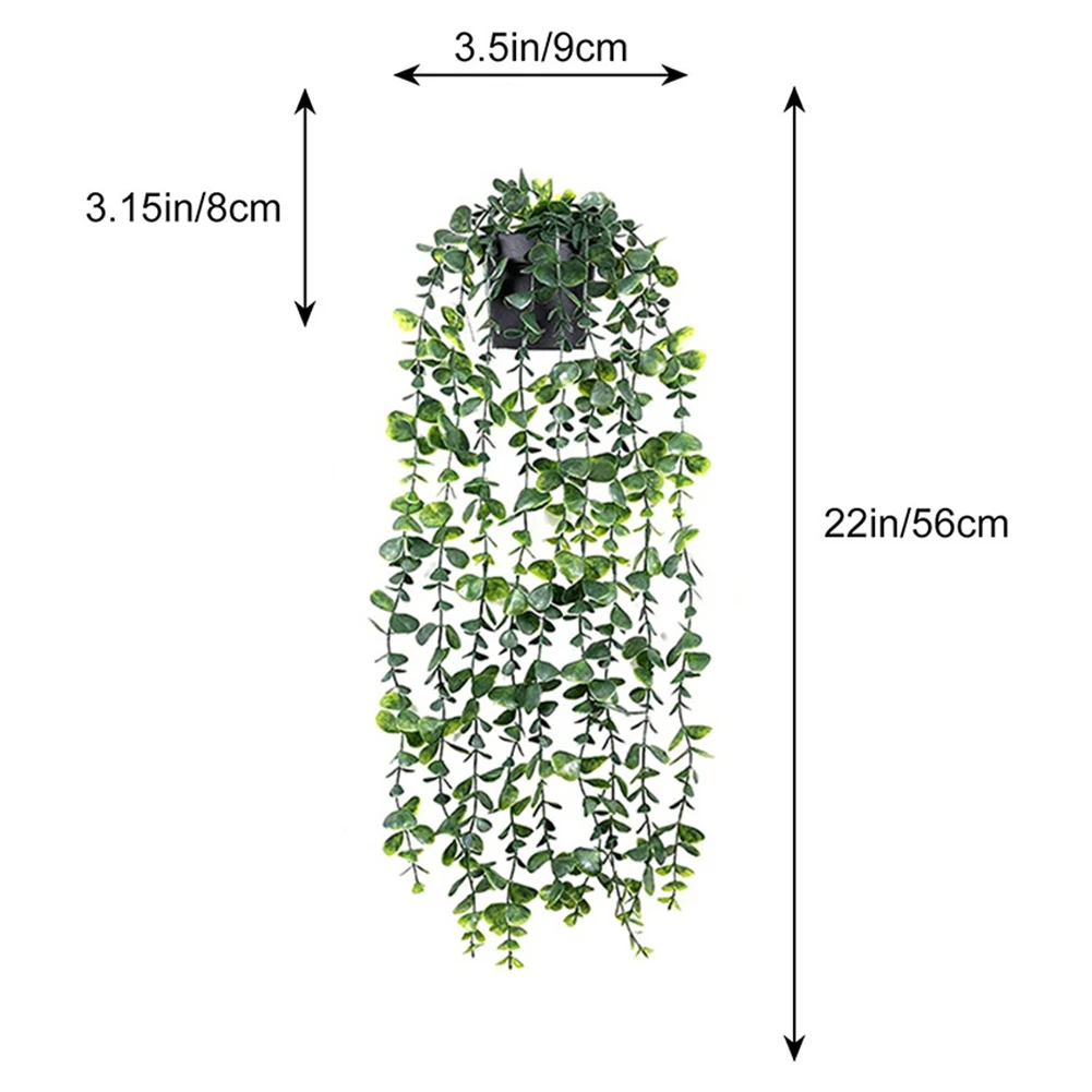 

Artificial Flowers Vine Hanging Diy Fake Plant Garland With Pot Home Garden Festival Wedding Party Simulated Leaves Garden Decor