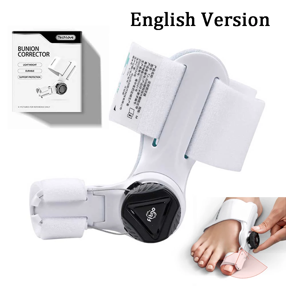 

Bunion Corrector Splint Toe Straightener with Adjustable Knob Hallux Valgus Correction Orthopedic Supplies Pedicure Foot Care