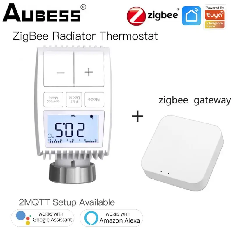 

Tuya ZigBee3.0 Smart Radiator Actuator Programmable Thermostatic Radiator Valve Temperature Controller 2MQTT Setup With Alexa