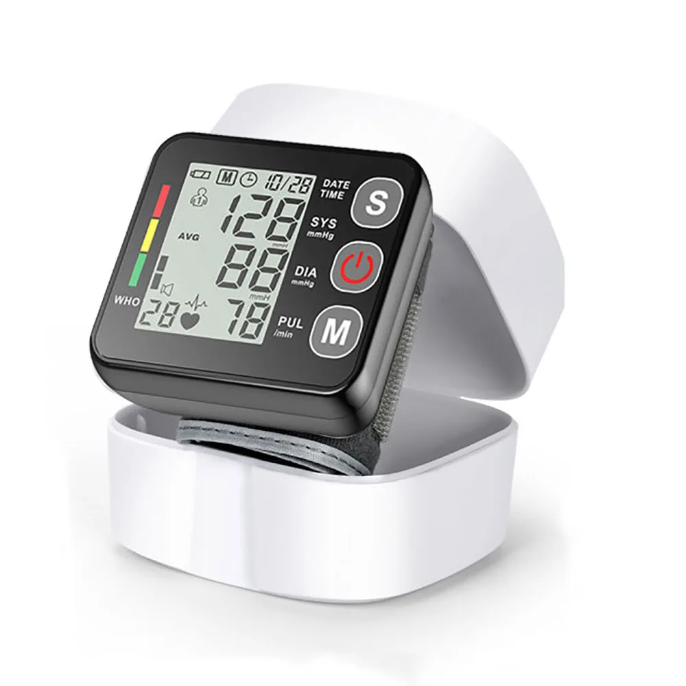 

Digital Blood Pressure Monitor Wrist Voice Automatic Heart Rate Pulse Medical Tonometer Meter Sphygmomanometer Memory