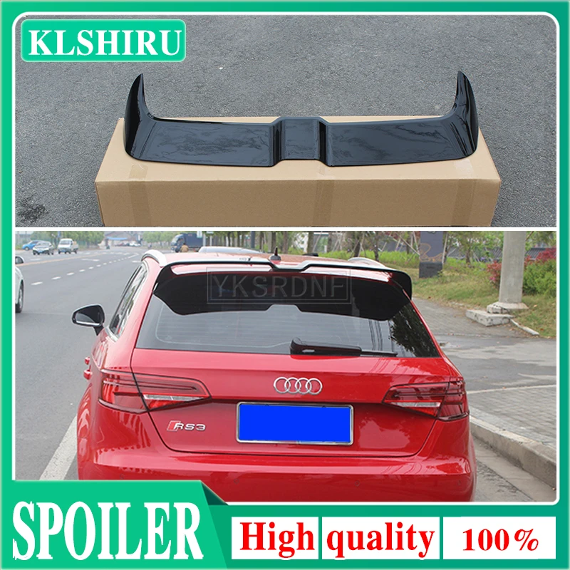 

Для Audi A3 S3 S Line 8 в хэтчбек 5 дверей 2014-2018 высококачественный задний спойлер из АБС-пластика на крышу багажника крыло багажника аксессуары