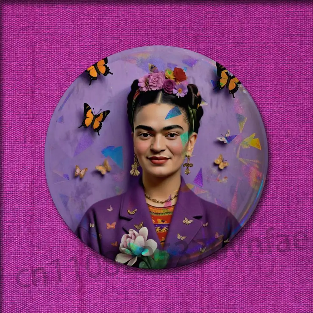 Модные значки F-FridaS-S K-Kahlo, значок 32 мм, 25 мм, 44 мм, 75 мм, 58 мм, круглая брошь на булавке, сувенир, подарочные украшения для косплея (art.: 3920d3069540b) - 3920d3069540b