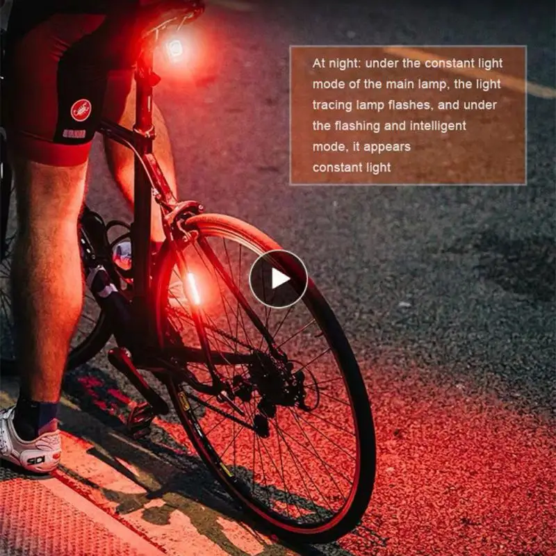 

200 Lumens Ipx6 Waterproof Bicycle Taillights Usb Charging Safety Lamp Multiple Modes Warning Light Bicycle Equipment