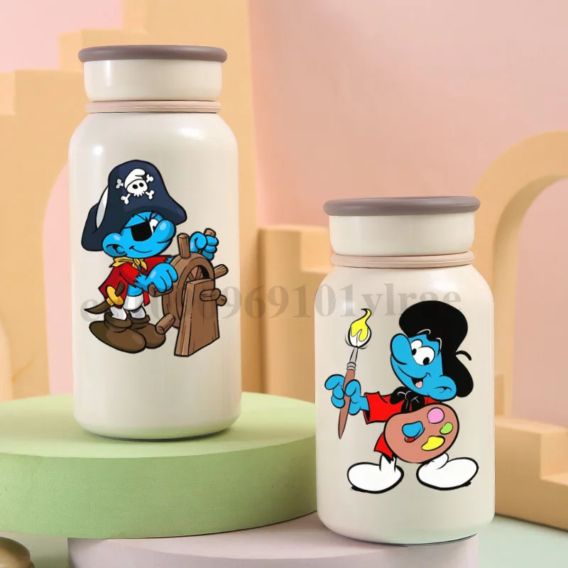 Smurfsed мультяшная УФ-переносная наклейка DTF для кружек кофейных чашек переносная