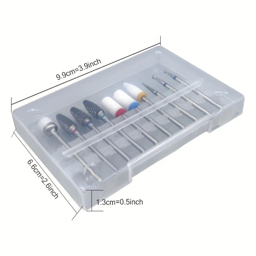 Набор фрез для маникюра комплект из 10 насадок вольфрамовой стали и керамики