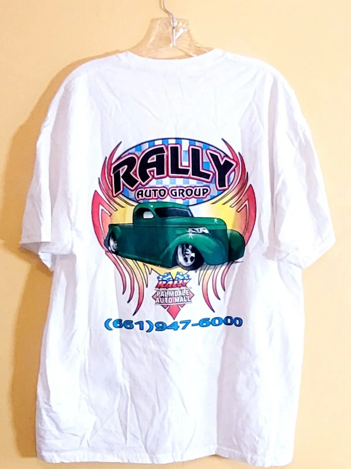 Футболка Hot Rod Truck Rally Auto Group Palmdale CA новинка XL белая бесплатная доставка