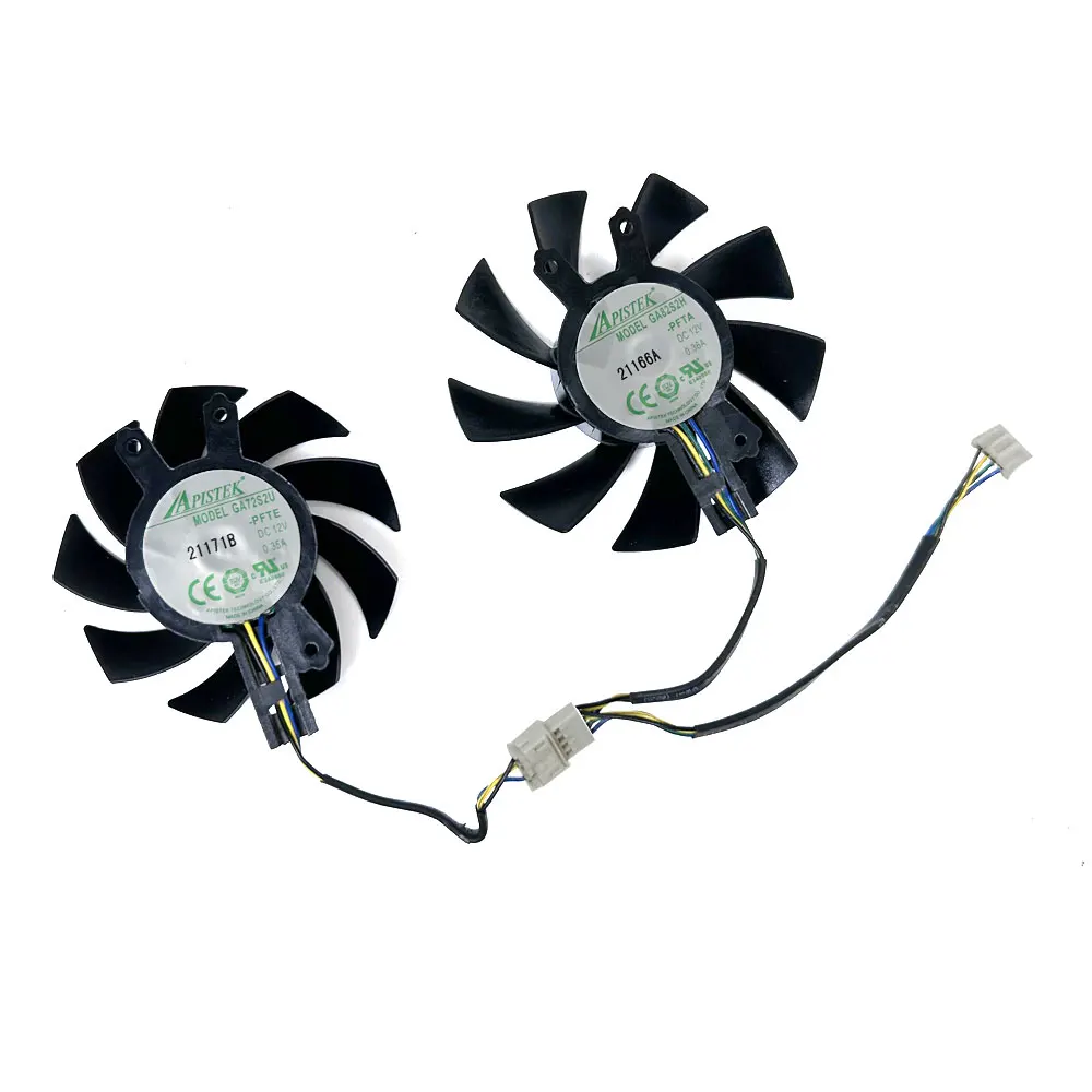 Новый охлаждающий вентилятор 65 мм GA72S2U 75 мм GA82S2H GTX1660S, вентилятор графического процессора для ZOTAC GAMING GeForce GTX 1660 SUPER 1660Ti Twin ZT-T16620F-10L (art.: 3920d201aef02) - 3920d201aef02