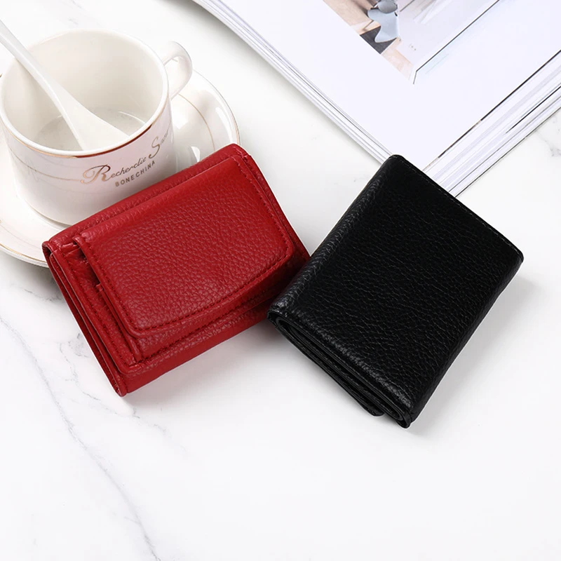 Женские кошельки и бумажники из натуральной кожи Модный маленький кошелек с