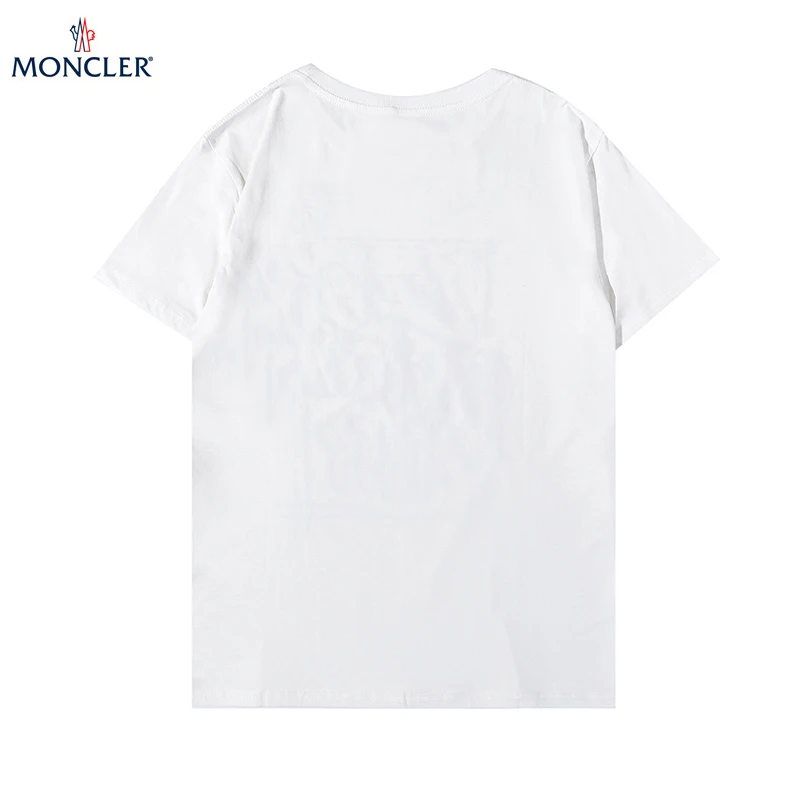 MONCLER унисекс хлопковая Футболка с круглым вырезом и надписью женские простые