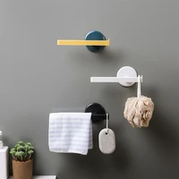 1 pcs l shaped hole free hook wall hanger for hats towels rags clothes kitchen accessories bathroom storage