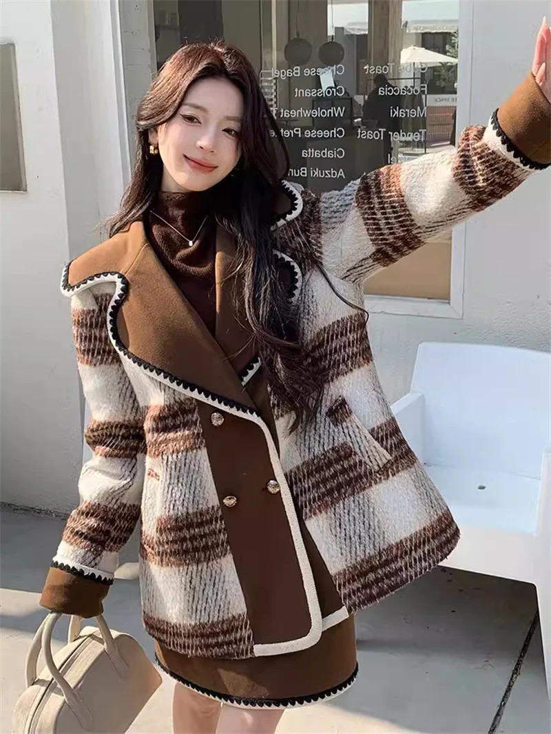 Женское пальто новинка осень/зима 2024 свободная универсальная весенняя одежда на