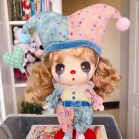 buffoon doll 18 18cm ball jointed bjd doll with fashion clothes cute madeup face diy ornaments kids toys for girl friend gift