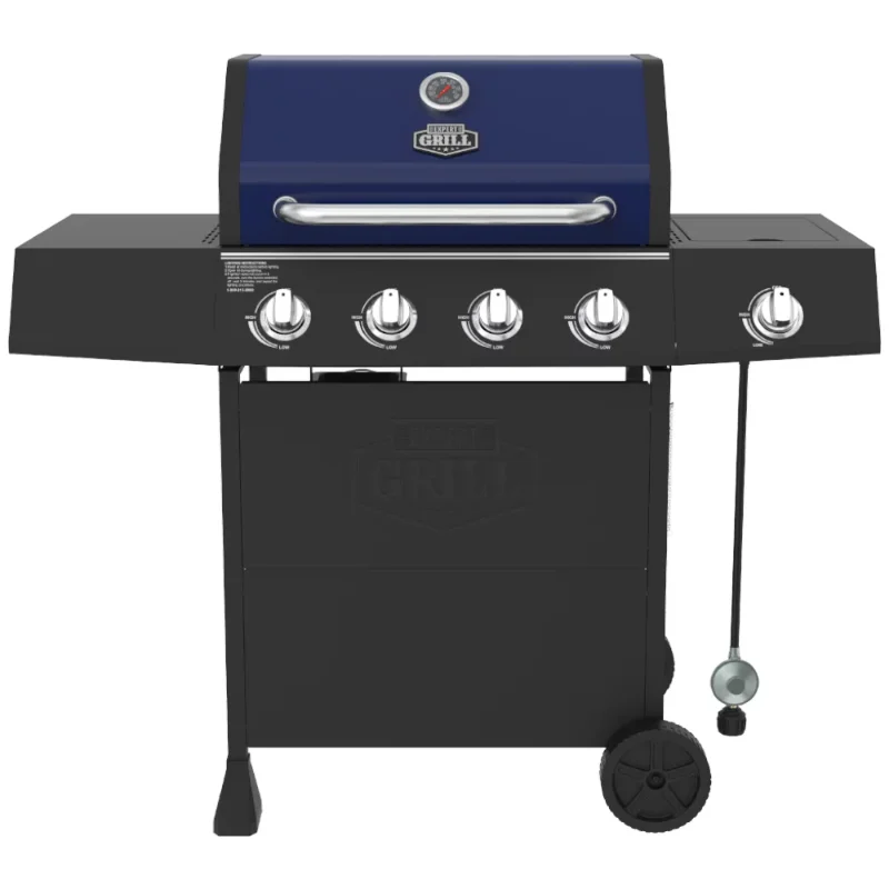 

Expert Grill 4 Burner with Side Burner Propane Gas Grill in Blue barbecue bbq grill