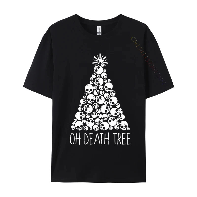 Skull Christmas Tree Goth Gothic X-Mas Bones Men Women T Shirts Cotton Tops 3d Printed T-Shirts Oh Death