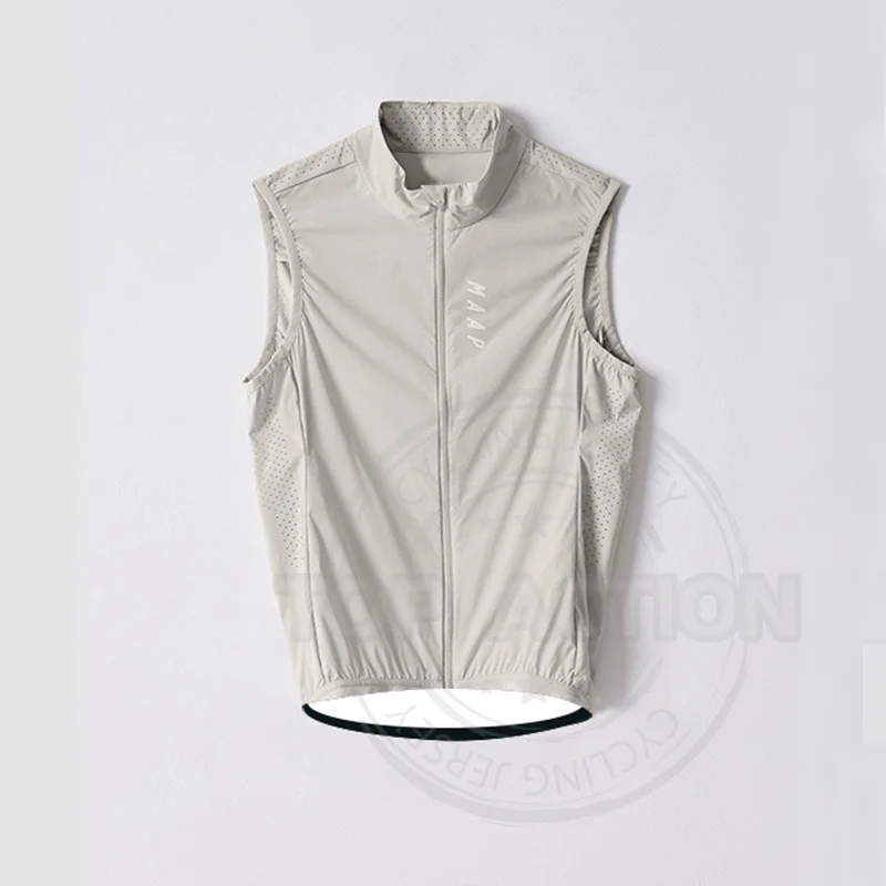 

MAAP 2022 new Unisex high quality White cycling jersey sleeveless MTB windof breathable vests Quick dry bicycle wind vest