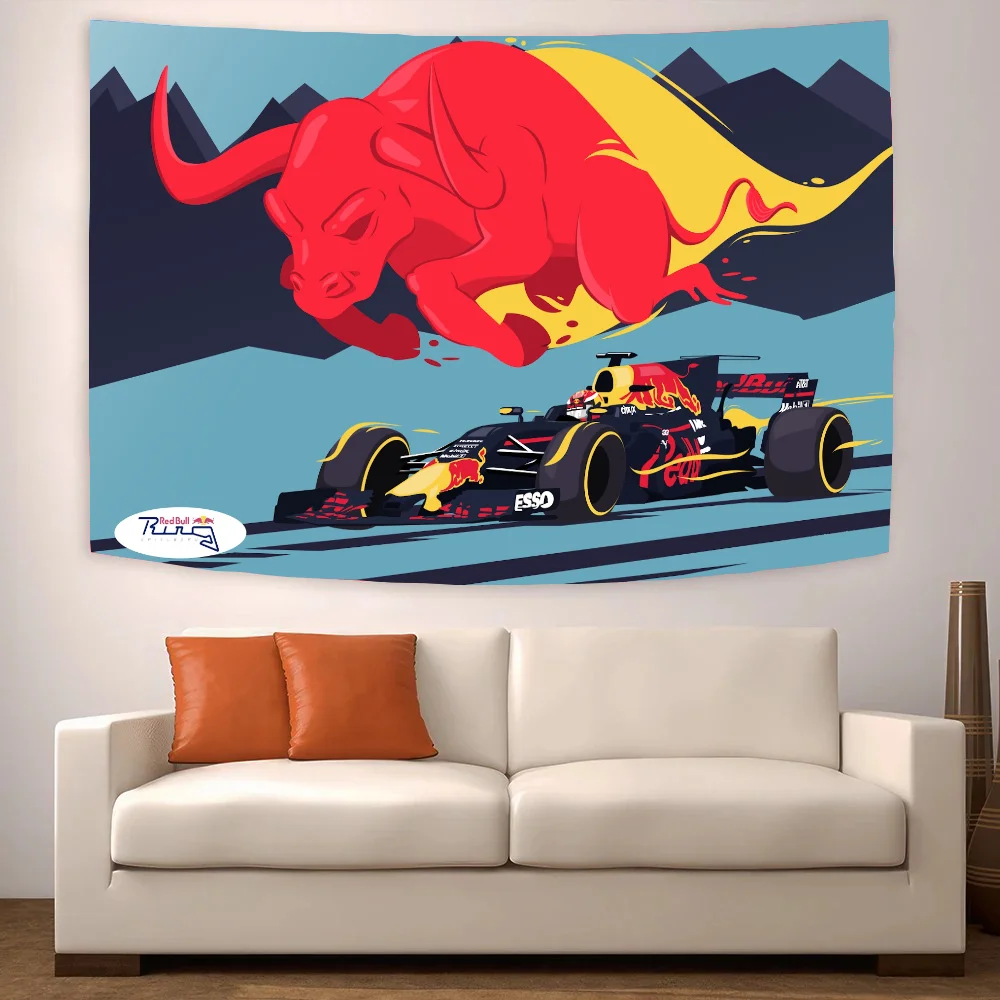 R-красный логотип быка украшение для дома декоративные флаги и баннеры комнат