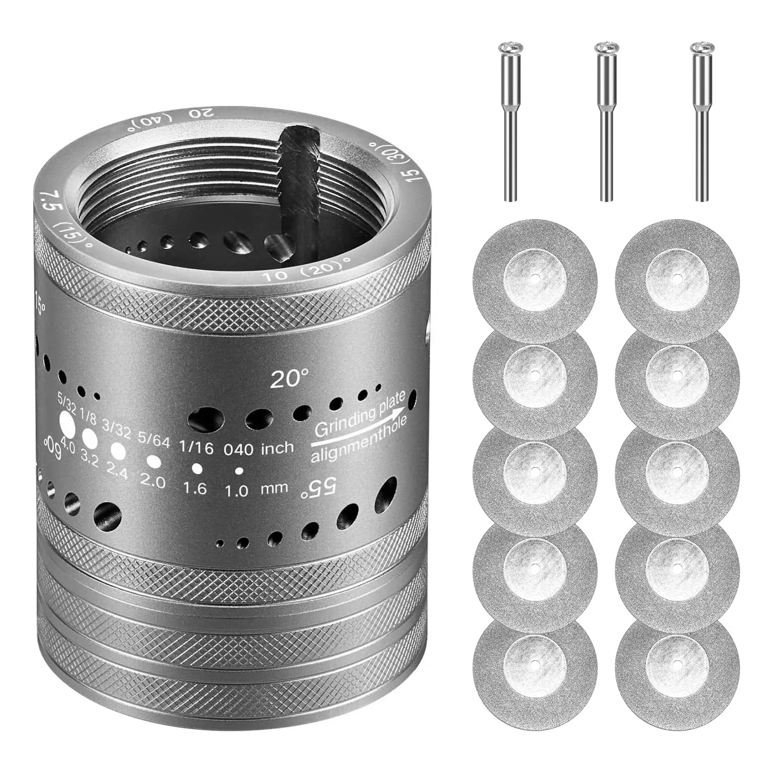 

1 шт., точилка для вольфрамовых электродов, шлифовальная головка, набор сварочных инструментов TIG с 10 шт., шлифовальные кубики и 3 удлинителями