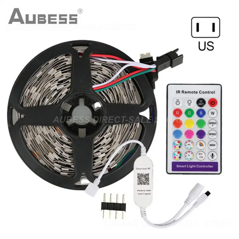 

10m Flexible Rgb Tape 12v Wifi Smart Light Bar One For Two With Wifi Controller Wifi Led Strip Support Google Assistant Rgb Tuya