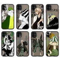 kisuke urahara bleach phone case for iphone 13 12 11 pro max mini xs xr x 8 7 plus black matte translucent cover
