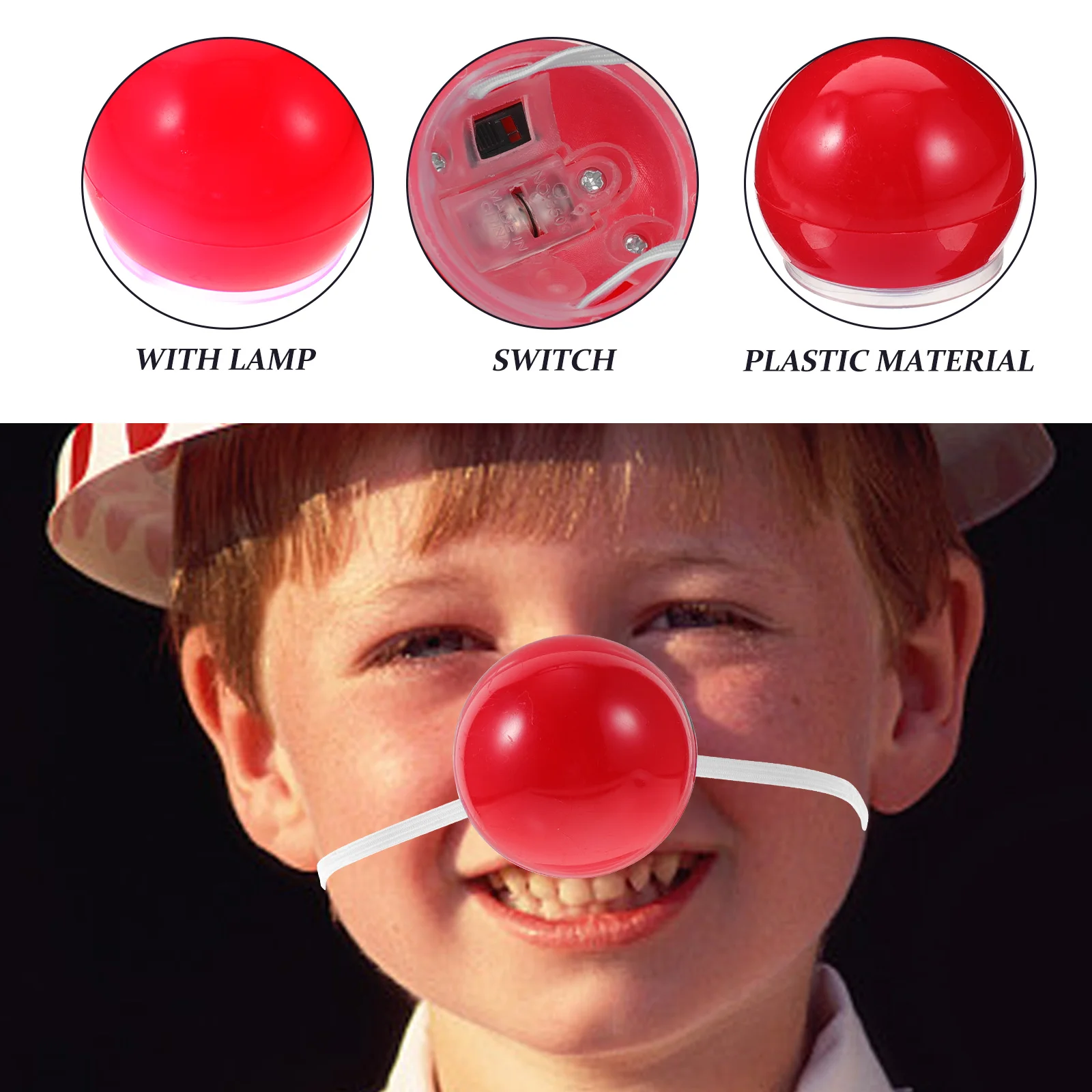 5 шт. костюм клоуна со светодиодной подсветкой для детей красные костюмы на