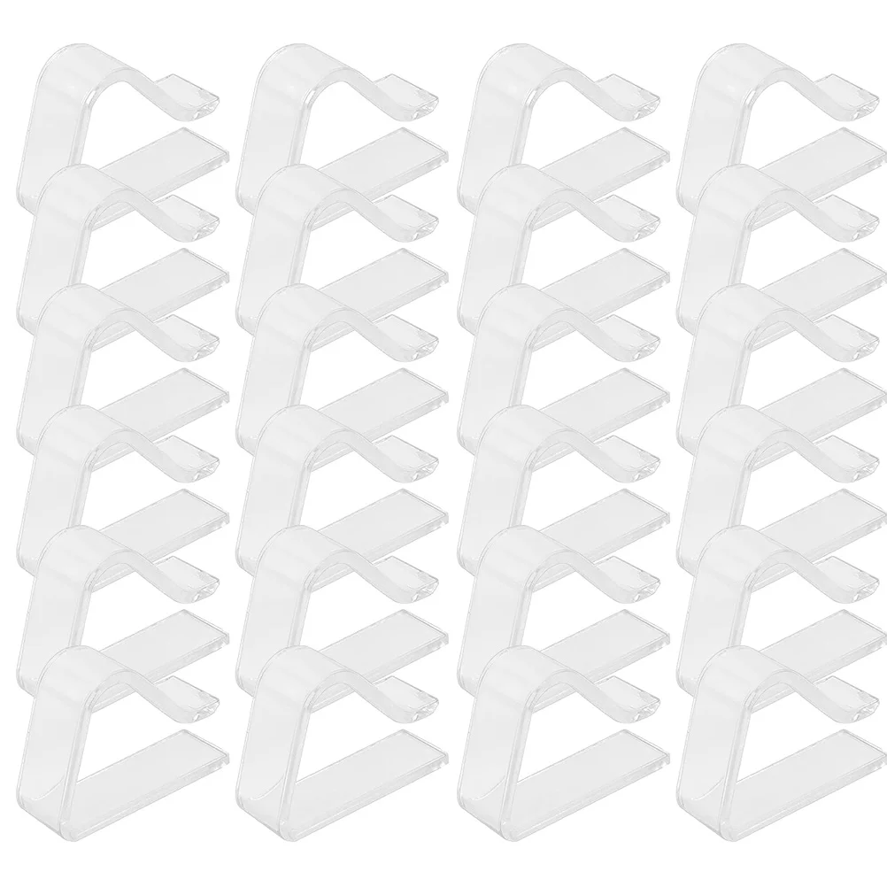 

24 Pcs Table Cloth Holder Clips Clamps Home Non-slip Picnic Transparent Tablecloth Clear Fixing