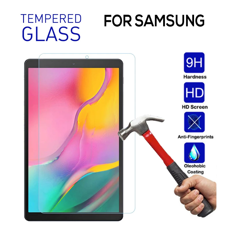 For Samsung Galaxy Tab A 10.1 2019 T510 T515 Tempered Glass Tablet Screen Protector for Samsung Tab A7 10.4 2020 Film Clean Tool