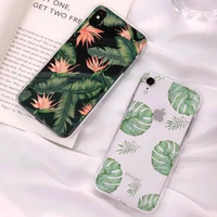 simple plum blossom leaf phone case for iphone 11 12 13 mini pro xs max 8 7 6 6s plus x 5s se 2020 xr clear case