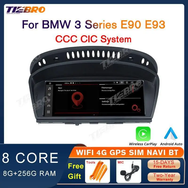 

TIEBRO 8,8 дюймов 1280*480P Android11.0 автомобильное радио для BMW 3 серии E90 E91 E92 E93 M3 CCC CIC система Авторадио стереоплеер GPS BT