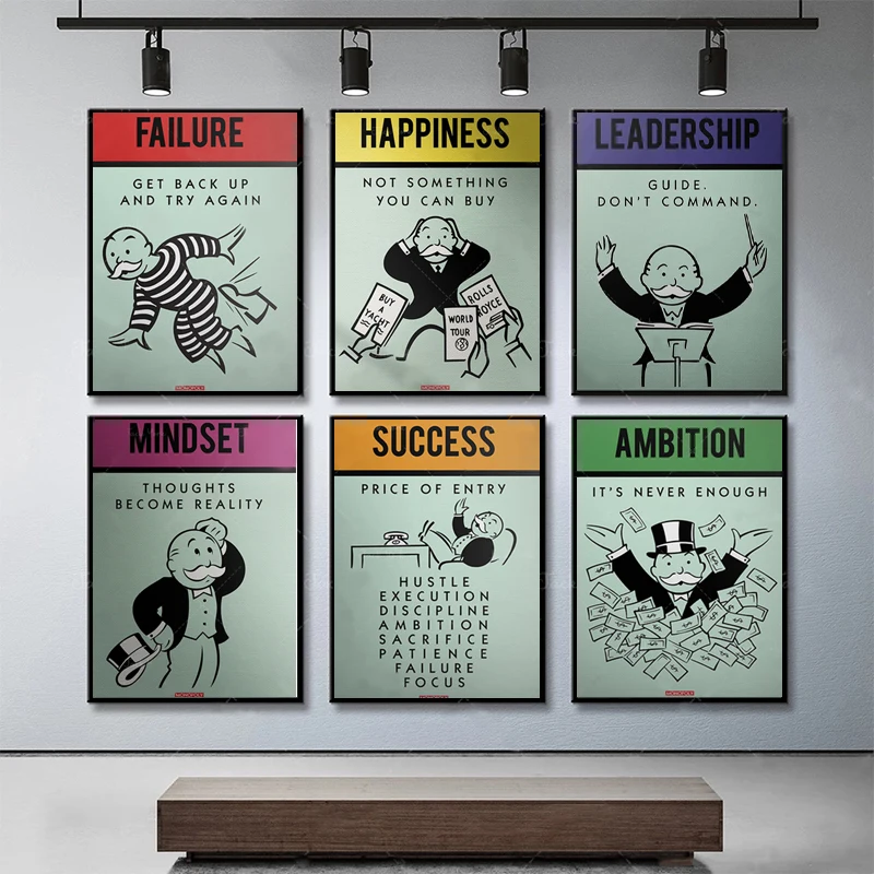 

Современная простая уличная картина с изображением богатства на холсте, настенные картины, плакаты и принты для гостиной, офиса, домашний д...