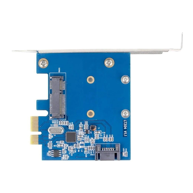 

Настольная Pcie X1 для MSATA SSD SATA3.0 комбинированная Плата расширения PCI Express контроллер мини SATA SSD адаптер