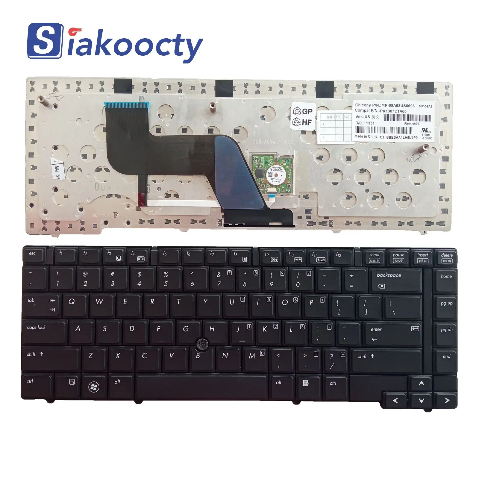 

Новая клавиатура для ноутбука HP Elitebook 8440P 8440W 8440 US с точкой