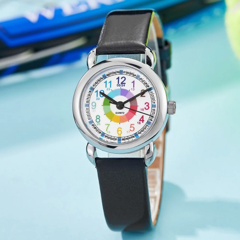 

Детские часы для мальчиков и девочек, часы для обучения, легко читать, наручные часы, водонепроницаемые детские часы для малышей, милые часы ...