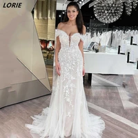 lorie sweetheart off shoulder mermaid wedding dresses low cut short sleeves backless lace bridal gowns lace bodycon bride dress