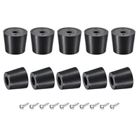 uxcell rubber bumper feet 0 79 h x 0 98 w round pads with stainless steel washer and screws for furniture 20 pcs
