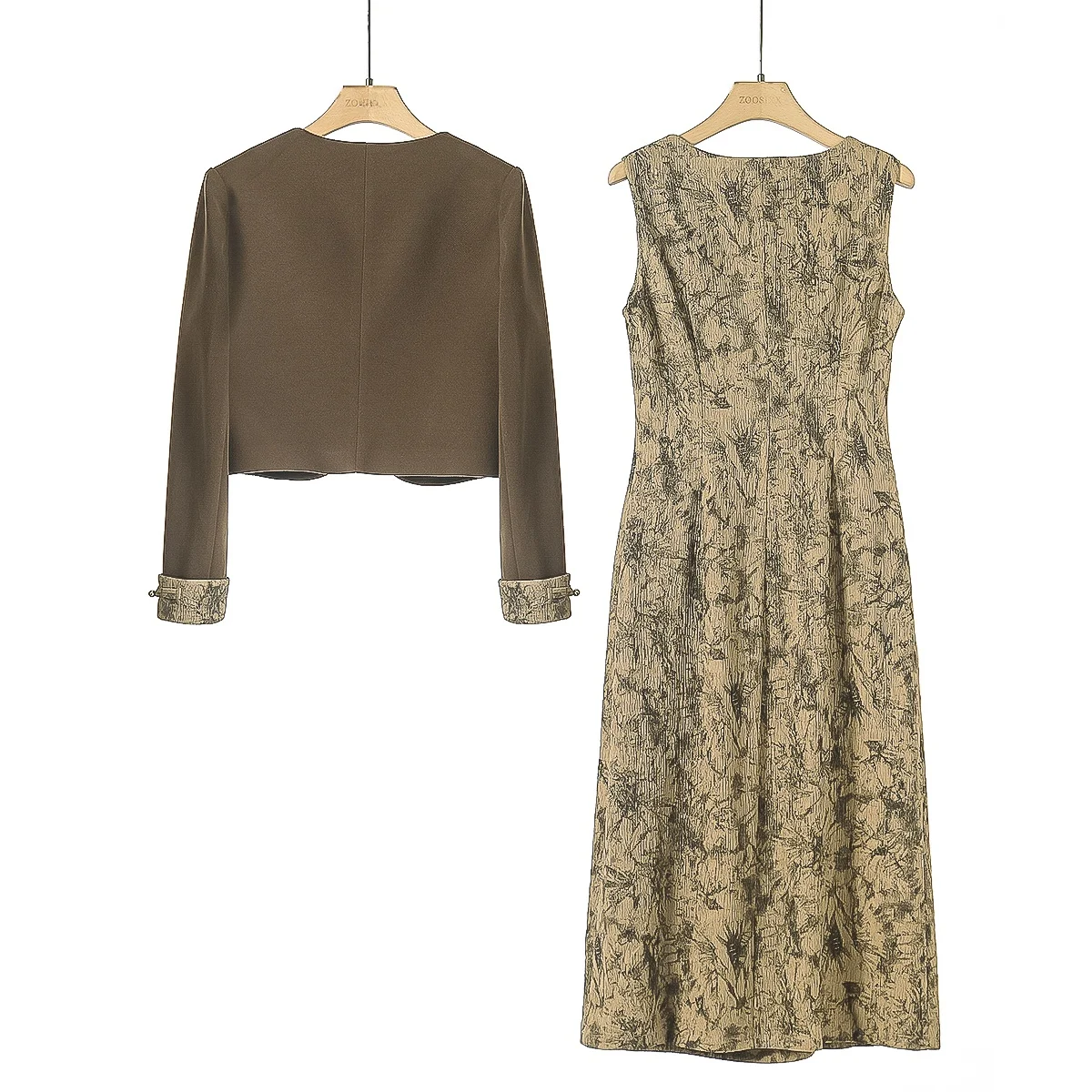 West Lake Pavilion [Hui] Осенняя одежда китайское короткое пальто с пряжкой + облегающее