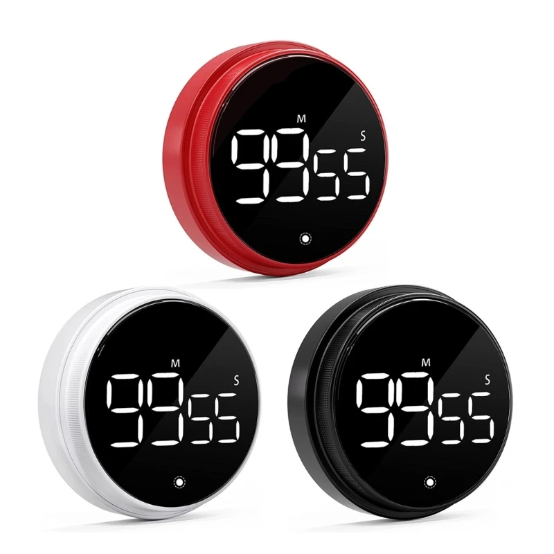 

Rotary Timer with LED Digital Display Digital Kitchen Timer Adjustable Volume
