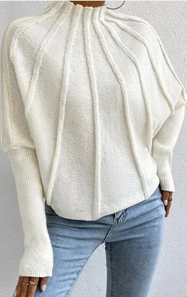 Осень/зима однотонный свитер с длинным рукавом и высоким воротником